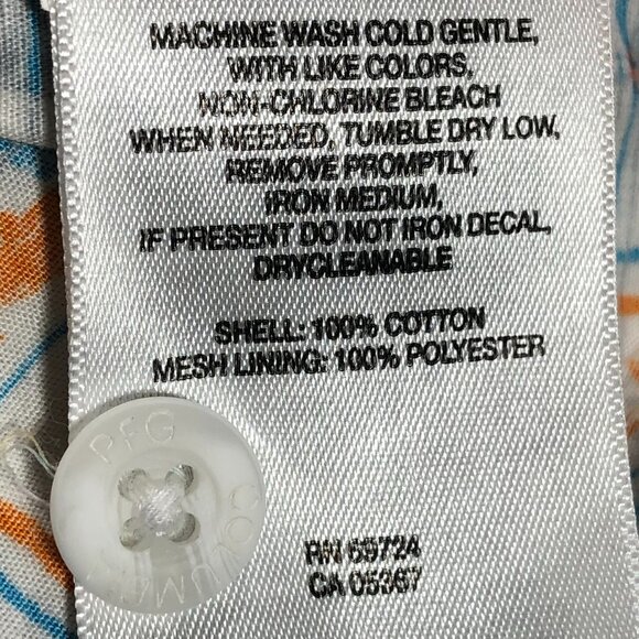 Columbia Vented Shirt PFG Men's XL Fish Pattern Plaid Short Sleeve Fishing Camp - Picture 8 of 8